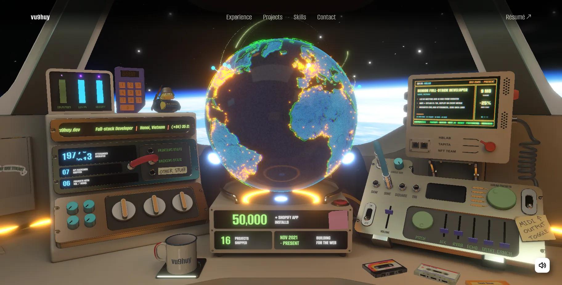 3D Portfolio Room project screenshot